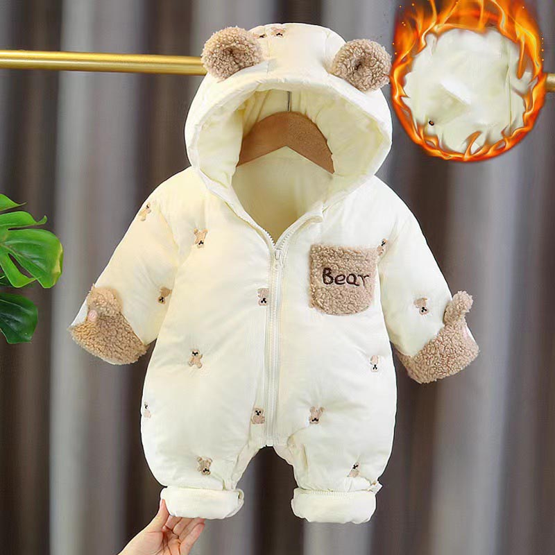 Baby Clothing Zip - Winter Newborn Baby Romper Thicken Cotton