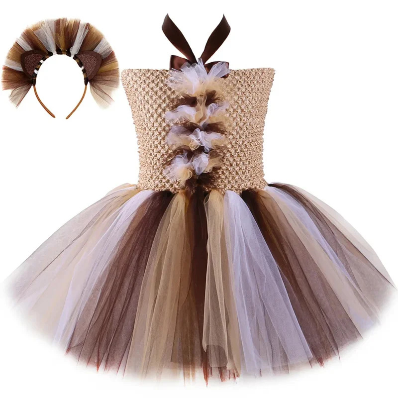 Toddler Legging Set - Lion Tutu Dress Girls Animal Halloween