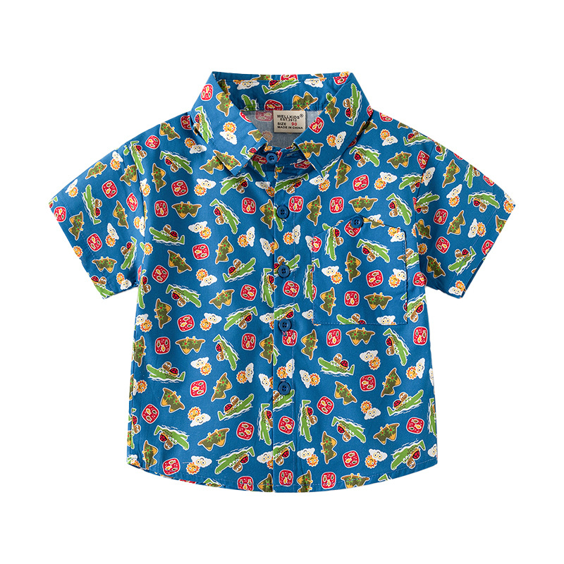 Boys' printed shirt 2025 summe - огляд і ціна Baby Clothing Korea
