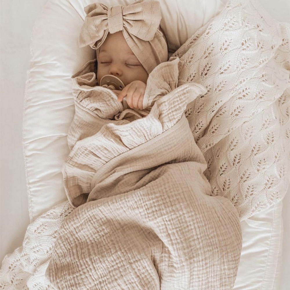 INS Ruffled Muslin Baby Swaddl - огляд і ціна Baby Clothing Organic Cotton