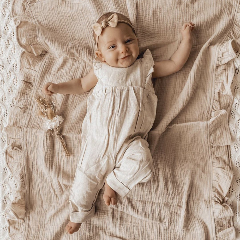 INS Ruffled Muslin Baby Swaddl - огляд і ціна Baby Clothing Organic Cotton