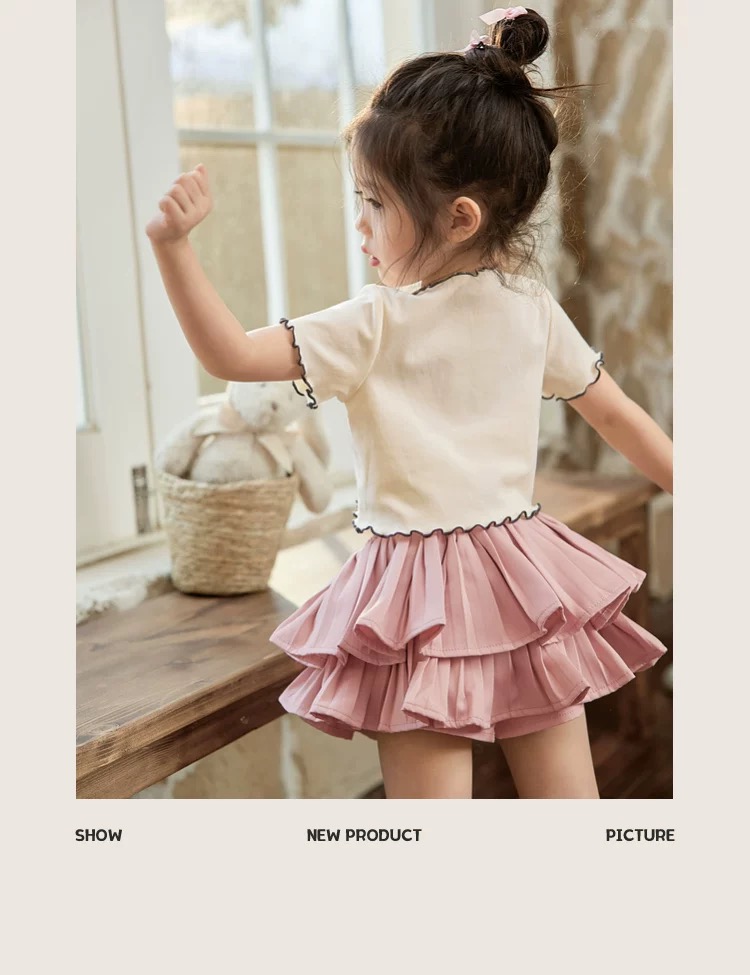 Girls' Korean-Style Short-Slee - огляд і ціна Baby Clothing Korea
