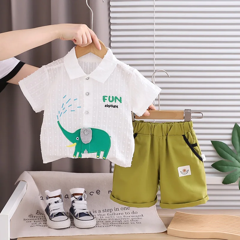 2026 Summer Baby Boys' 2Pcs Ou - огляд і ціна Baby Clothing Elephant