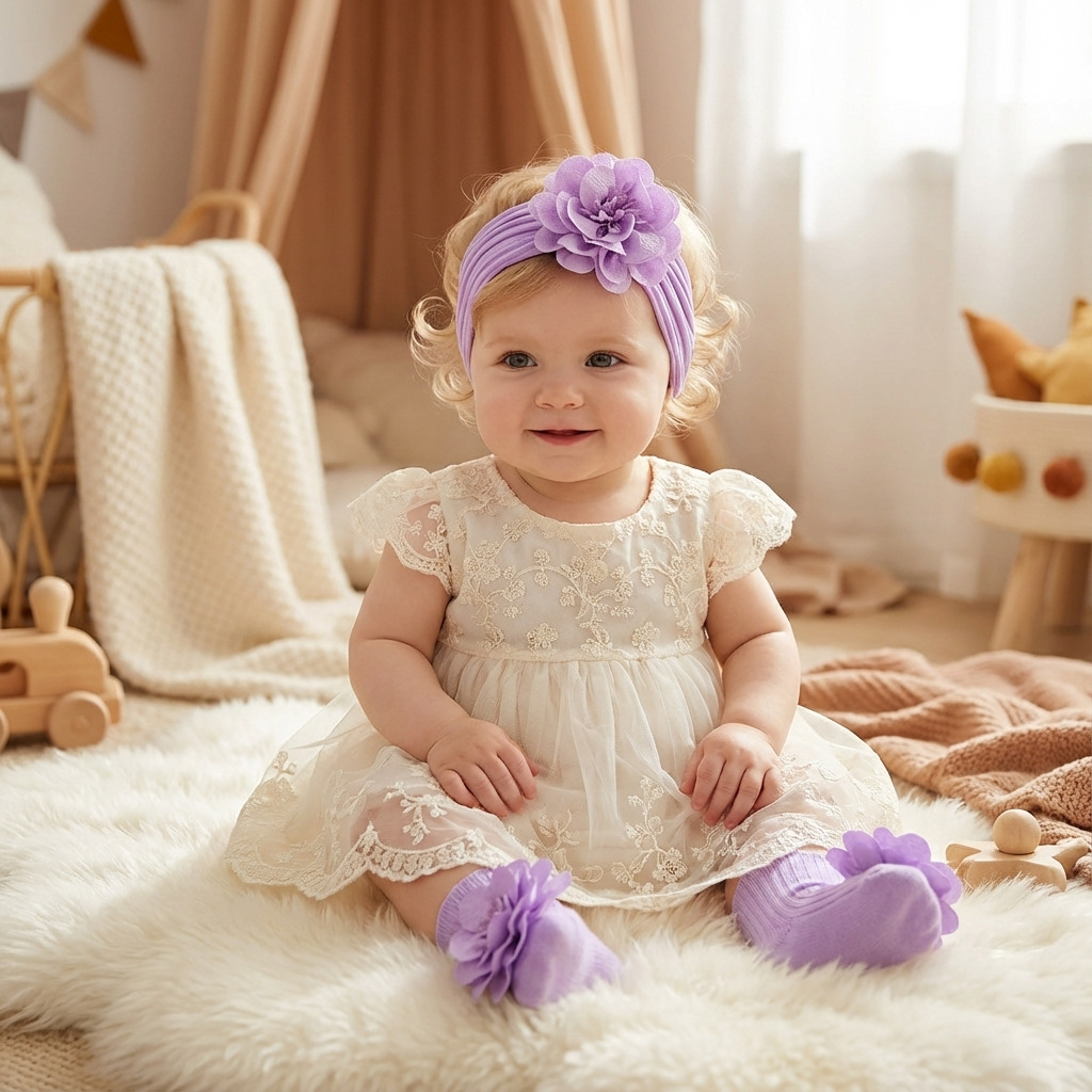 Baby Headband and Socks Two-Pi - огляд і ціна Toddler Sock Set