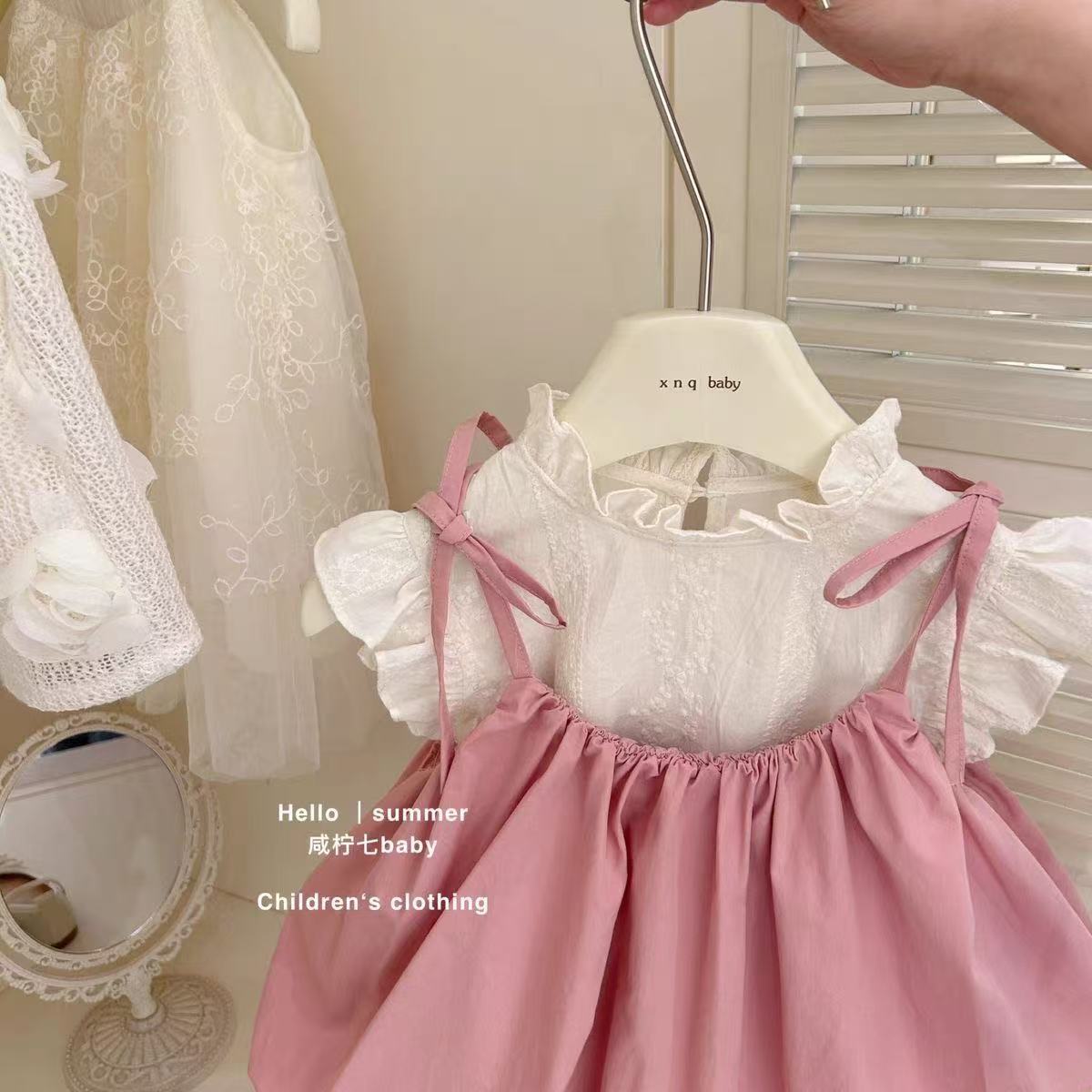 Baby Girl Suspender Dress Set  - огляд і ціна Baby Clothing Korea
