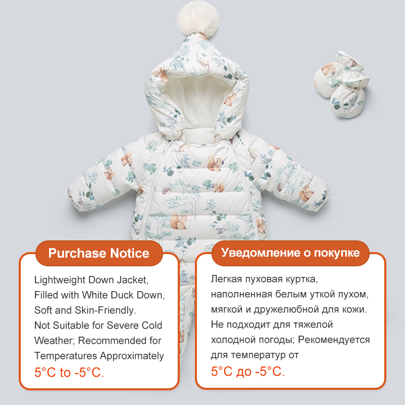Ircomll Warm Overalls White Du - огляд і ціна Baby Clothing Zip
