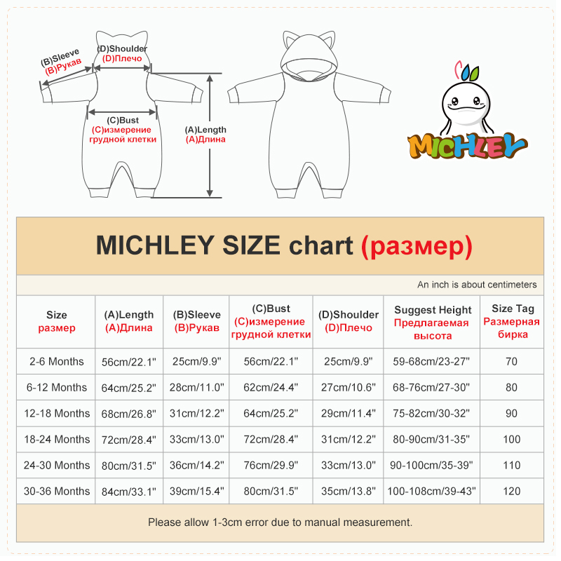 MICHLEY Carniva Baby Rompers W - огляд і ціна Baby Clothing Zip