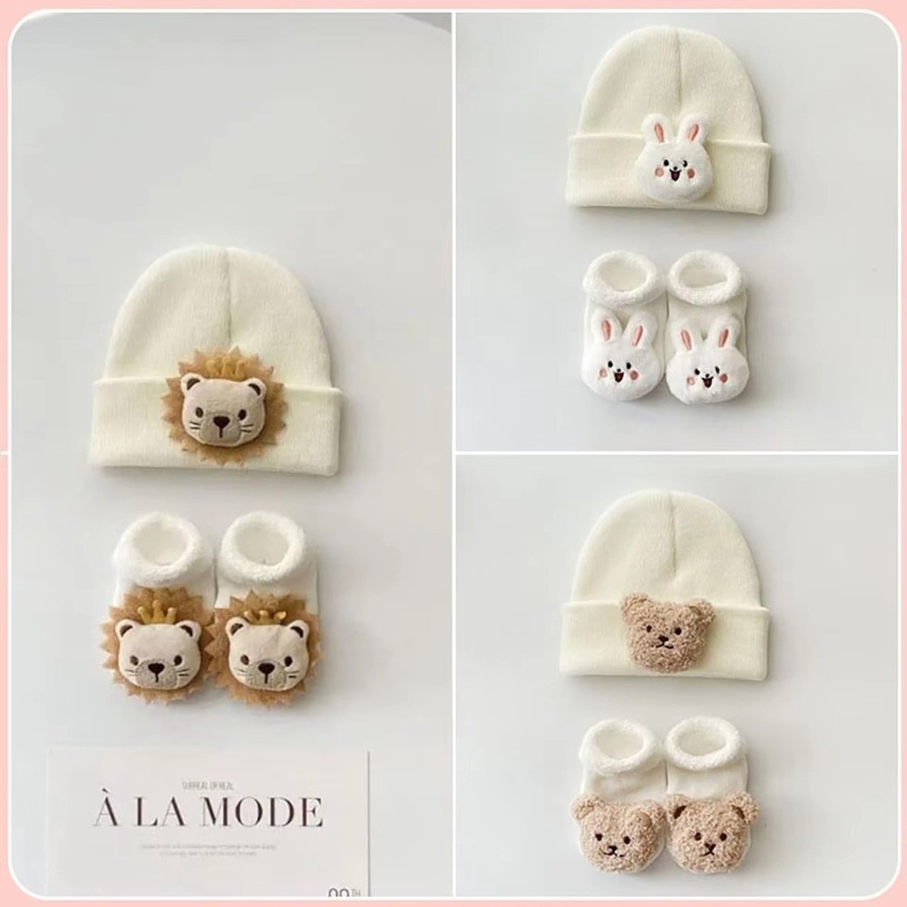 2PCS/Set New Cartoon Baby Hat  - огляд і ціна Toddler Sock Set