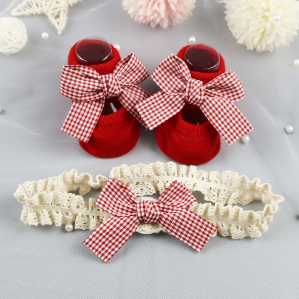 Christmas Gift Cotton Bow Head - огляд і ціна Toddler Sock Set