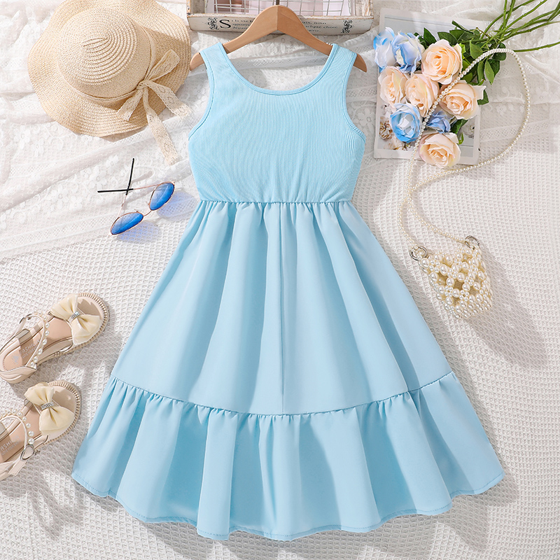 Baby Blue Color Sleeveless Rou - огляд і ціна Baby Clothing Korea
